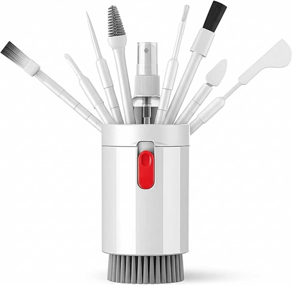 Multi-function Cleaning Brush Set Camera Keyboard Cleaning Brush Screen Spray Cleaner Cleaning Kit for earbuds Phone Monitor