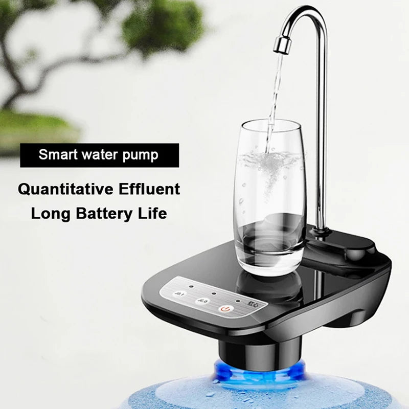 100% Electric Water Bottle Pump With Large Base Wireless Auto Drinking Water Dispenser
