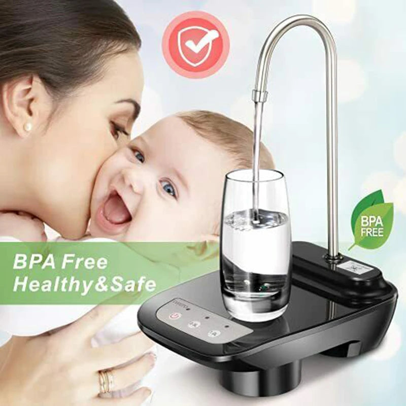 100% Electric Water Bottle Pump With Large Base Wireless Auto Drinking Water Dispenser
