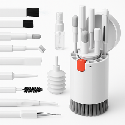 Multi-function Cleaning Brush Set Camera Keyboard Cleaning Brush Screen Spray Cleaner Cleaning Kit for earbuds Phone Monitor