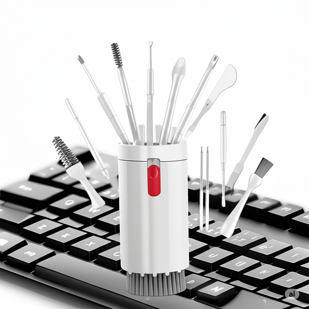 Multi-function Cleaning Brush Set Camera Keyboard Cleaning Brush Screen Spray Cleaner Cleaning Kit for earbuds Phone Monitor