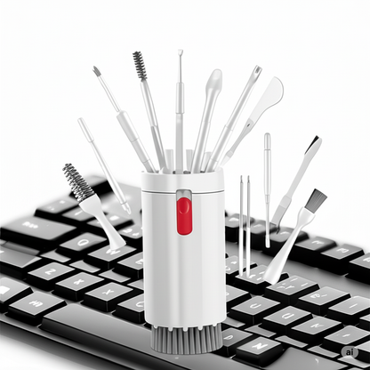 Multi-function Cleaning Brush Set Camera Keyboard Cleaning Brush Screen Spray Cleaner Cleaning Kit for earbuds Phone Monitor