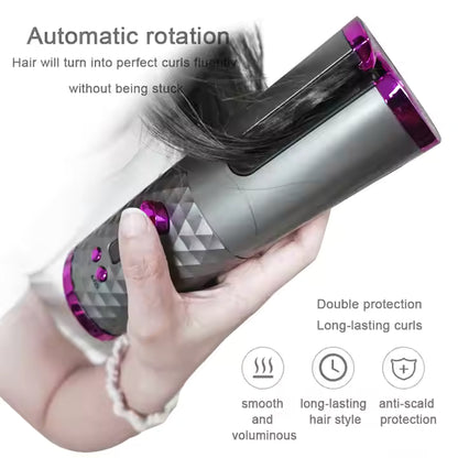 Cordless Automatc Curler With Free Smooth Hair Straightener
