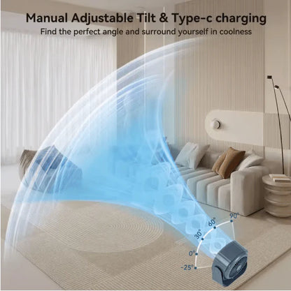 Bladeless Desk Fan with Digital Display with Free Neck Fan!