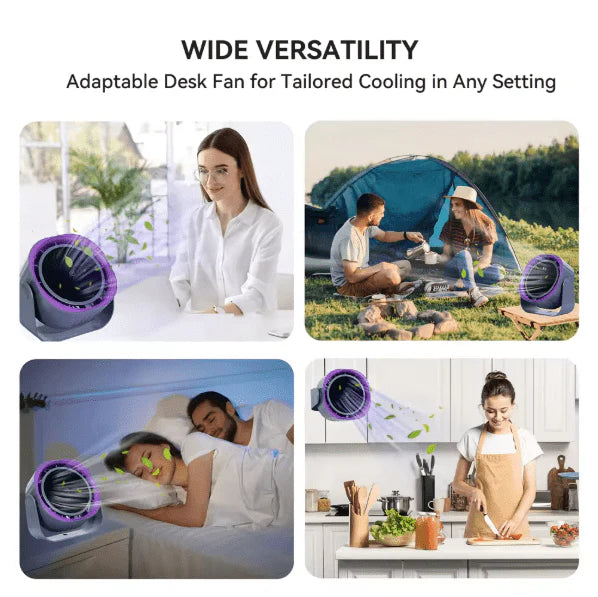 Bladeless Desk Fan with Digital Display with Free Neck Fan!