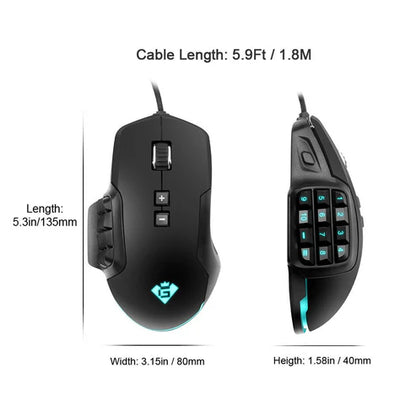 Button Laser Programming Gaming Computer Mouse Backlight Gaming Mouse