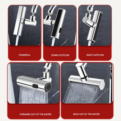 Kitchen Faucet Waterfall Outlet Splash Proof Universal Rotating Bubbler Multifunctional Water Nozzle Extension Kitchen Gadgets