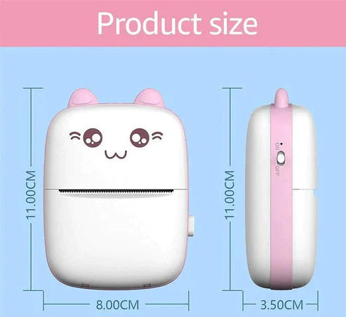 Portable Mini Pocket Printer BT Thermal Printer Pink Color