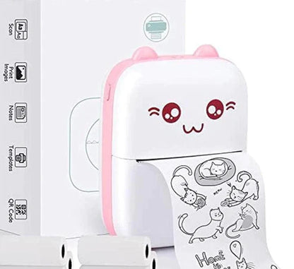 Portable Mini Pocket Printer BT Thermal Printer Pink Color